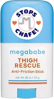 Megababe Thigh Rescue Anti-Chafe Stick Mini | Travel size, great for on-the-go | Prevents skin chafe & irritation | Thighs, arms, bra-lines...