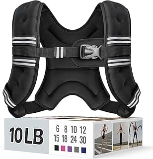 Zeerun Weighted Vest for Women & Men with Reflective Stripe and Adjustable Buckle, Comfortable & Durable Rucking Vest for Walking, Running...