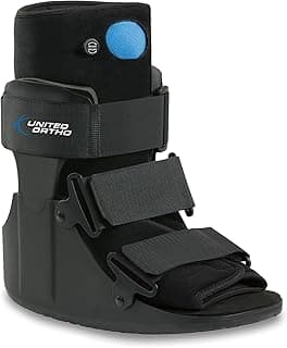 United Ortho USA14115 Short Air Cam Walker Fracture Boot, Medium, Black