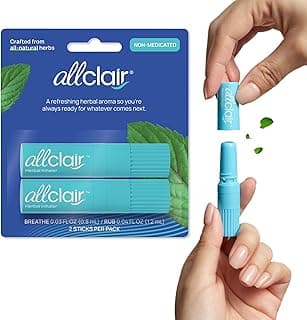 Allclair Nausea Relief Inhaler for Motion & Morning Sickness – Fast-Acting, Non-Drowsy, Natural Alternative to Pills & Patches, Travel Esse...