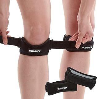 Bodyprox Patella Tendon Knee Strap 2 Pack, Knee Pain Relief Support Brace Hiking, Soccer, Basketball, Running, Jumpers Knee, Tennis, Tendon...