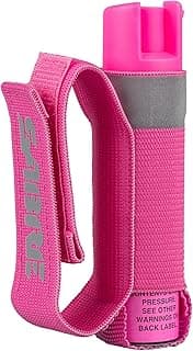 SABRE Runner Pepper Gel, Police Strength OC Spray, Adjustable 360° Reflective Hand Strap for Easy Carry & Access, 0.67 fl oz, 4X Longer Spr...